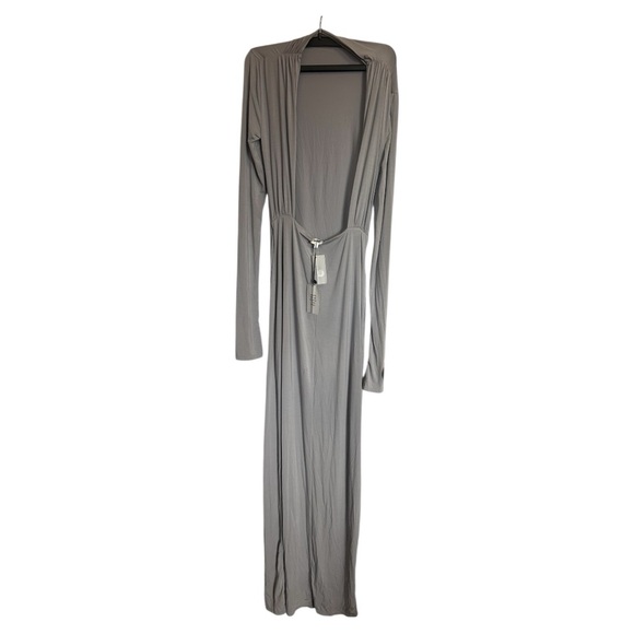 NWT Helsa Jersey Backless Maxi Dress in Dove Grey - Picture 2 of 10
